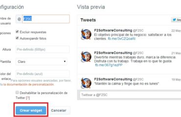 widget de twitter